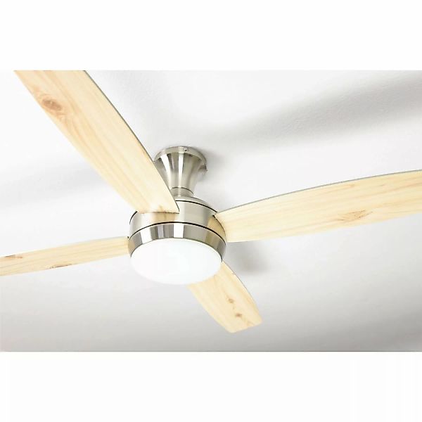 AIRERYDER Deckenventilator Saturn Nickel 132 cm mit Beleuchtung und Fernbed günstig online kaufen