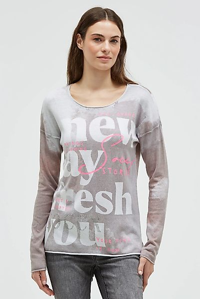 SOCCX Rundhalspullover aus Feinstrick mit Rollsaum günstig online kaufen