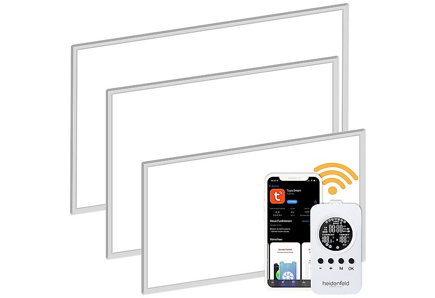 Heidenfeld Infrarotheizung 600 - 1200 W Wand Decke Elektroheizung HF-HP110 günstig online kaufen