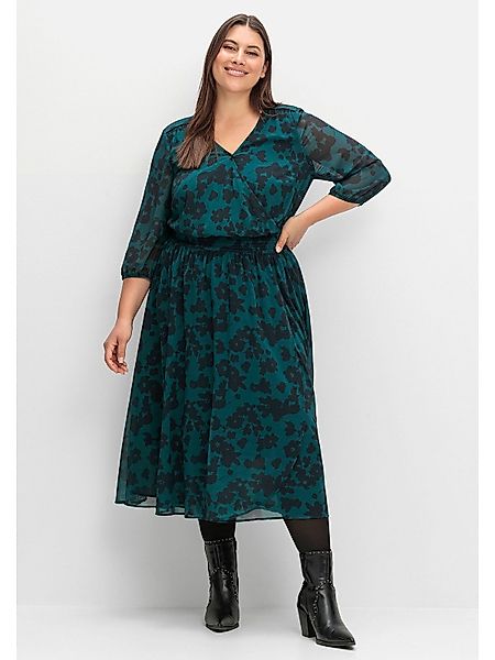Sheego Chiffonkleid Große Größen in Wickeloptik, günstig online kaufen