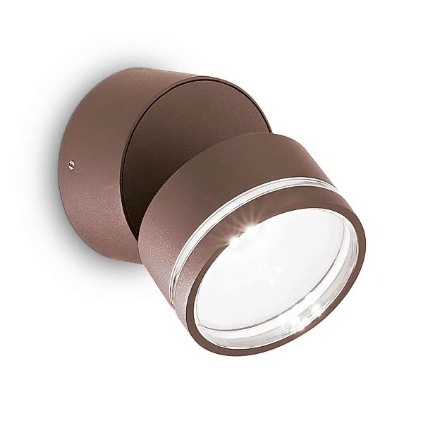 Ideal Lux Omega Round LED-Wandlampe 4.000K Kaffee günstig online kaufen