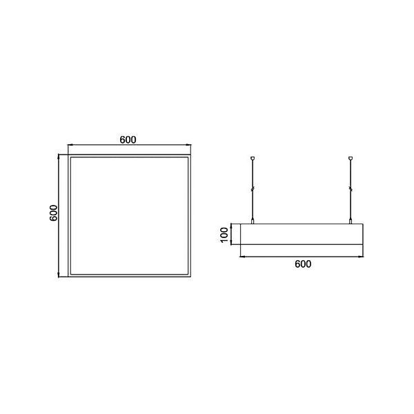 BRUMBERG LED-Hängeleuchte Biro Square on/off, schwarz, 3000K günstig online kaufen