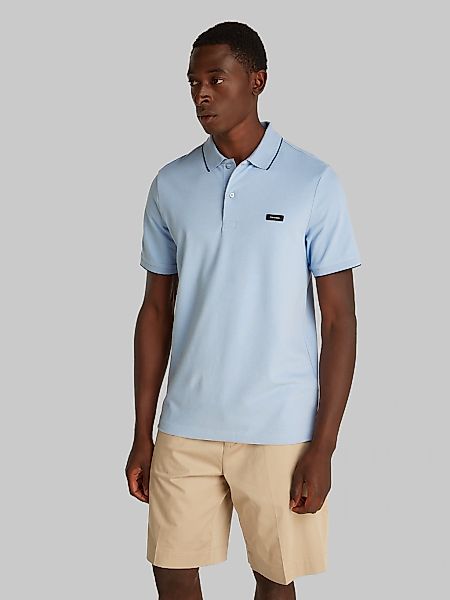 Calvin Klein Poloshirt "STRETCH PIQUE TIPPING POLO" mit Streifendetail am K günstig online kaufen