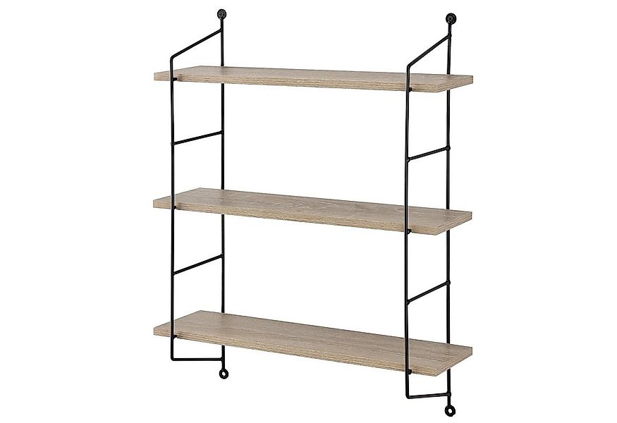 en.casa Wandregal, »Ösel« Hängeregal 3-fach mit Stahlrahmen Natur günstig online kaufen