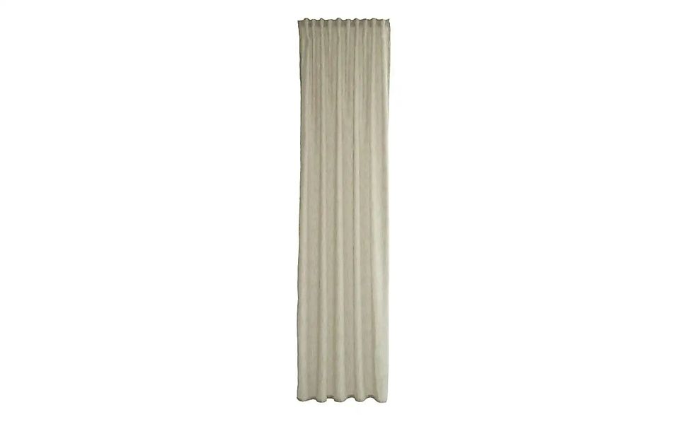 Bricoflor Halbtransparenter Vorhang mit Verdeckten Schlaufen Dean Beige günstig online kaufen