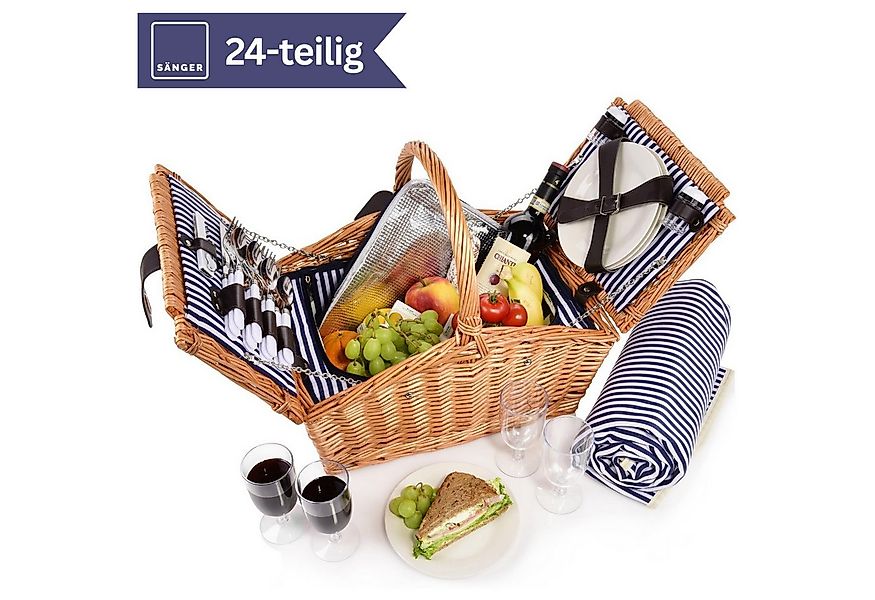 SÄNGER Picknickkorb Sylt (Set, 24 St., Picknickkorb), 4 Personen, Picknickd günstig online kaufen