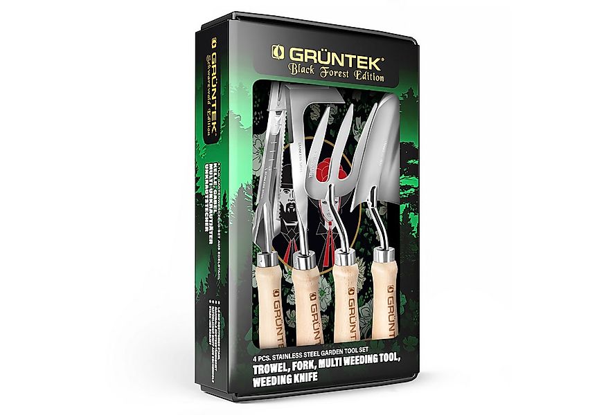 GRÜNTEK Gartenpflege-Set 4-TLG Gartenwerkzeug-Set, Premium Gartengeräte, ‎V günstig online kaufen
