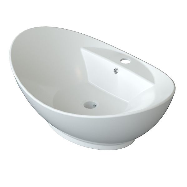 AQUABATOS Waschbecken Aufsatzwaschbecken mit/ohne Hahnloch rund günstig online kaufen
