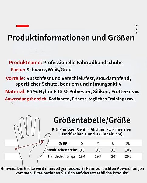 Blusmart Fahrradhandschuhe Unisex-Fahrradhandschuhe (Stoßdämpfung und Rutsc günstig online kaufen