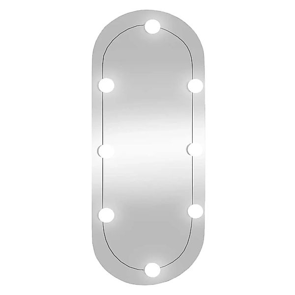 vidaXL Wandspiegel mit LED-Leuchten 35x80 cm Glas Oval 3189162 günstig online kaufen