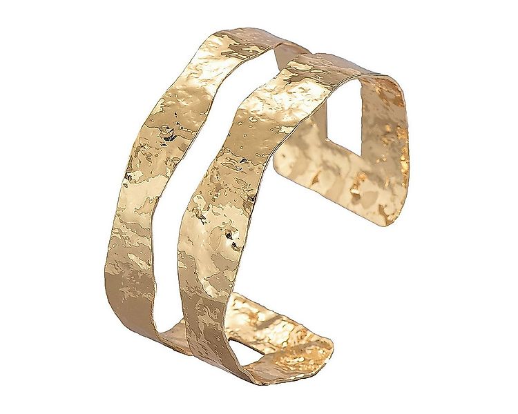 KARMA Armreif Armband Damen Metall Gold gehämmert Armband Metallarmreif Rei günstig online kaufen