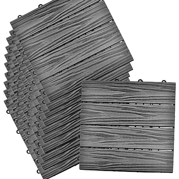 euroharry WPC-Fliesen 11St. 30x30 cm WPC günstig online kaufen
