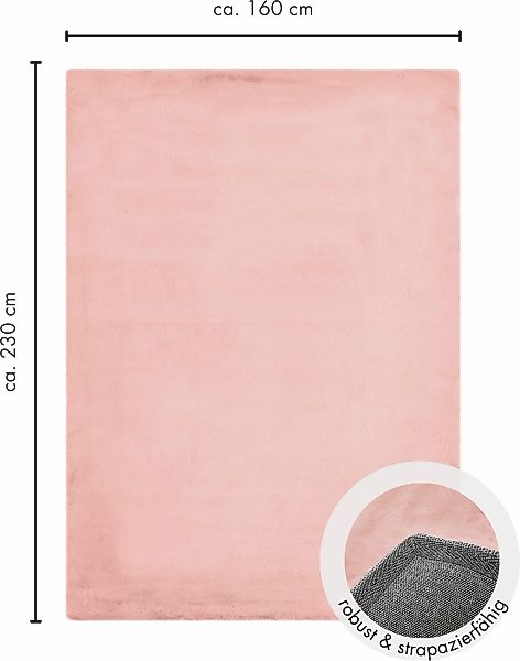 LUXOR living Fellteppich »Novara«, rechteckig, 30 mm Höhe, Kunstfell, Kanin günstig online kaufen