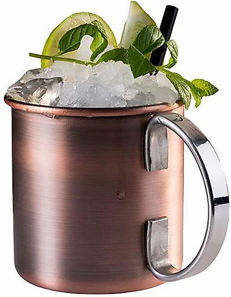 APS Becher "Moscow Mule" 450 ml, Becher-Set im Antik-Kupfer Look, 4-teilig günstig online kaufen