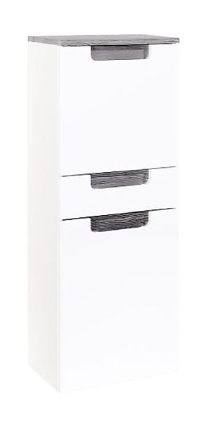 Midischrank 40 Siena von Held Möbel Weiss Hgl / Eiche Rauchsilber günstig online kaufen