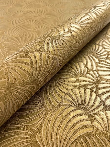 Newroom Vliestapete, Gold Tapete Art Déco günstig online kaufen
