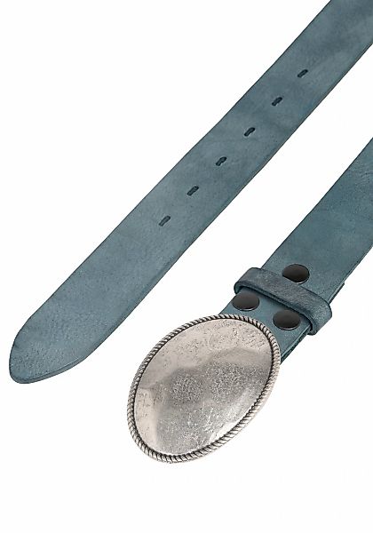 Rettungsring Gürtel Ledergürtel mit austauschbarer Schließe "Oval Matt Gehä günstig online kaufen