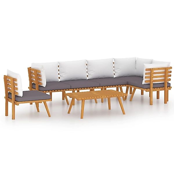 vidaXL Gartenlounge-Set 7-tlg. Garten-Lounge-Set mit Kissen günstig online kaufen