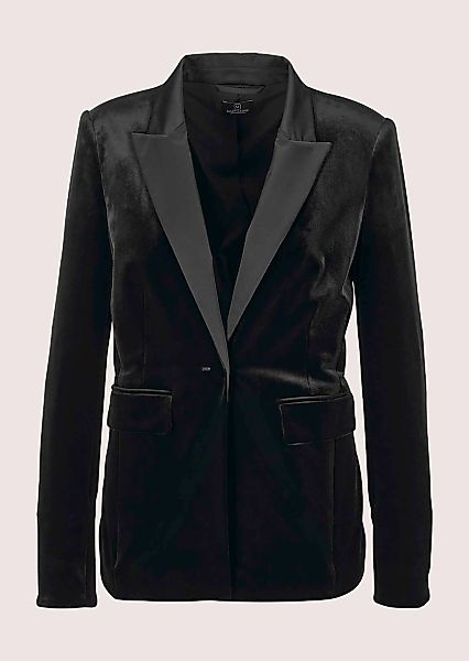 MADELEINE Longblazer "Samtjacke Samtblazer mit Reverskragen" Samtblazer mit günstig online kaufen