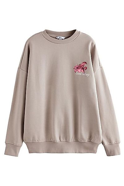 Next Sweatshirt Relaxed Fit Sweatshirt mit Blumen-Rückengrafik (1-tlg) günstig online kaufen