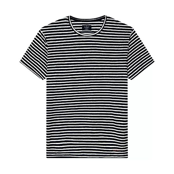 Hackett Linen Stripe Kurzärmeliges T-shirt L Navy / White günstig online kaufen
