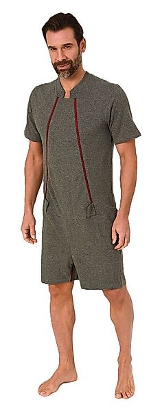 Normann Care Pyjama Herren Pflegeoverall kurzarm mit Reissverschluss Vorne günstig online kaufen