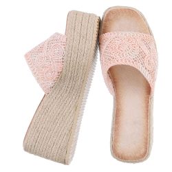 Ital-Design Wedge-Pantoletten mit Stickerei für Damen günstig online kaufen