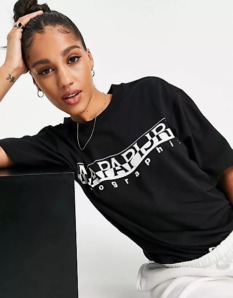Napapijri – Solegraphic – T-Shirt in Schwarz günstig online kaufen