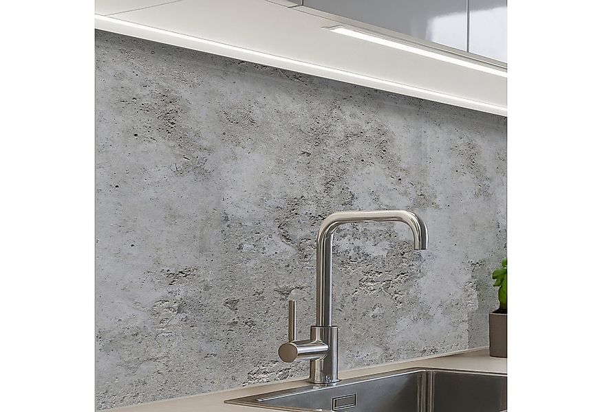 KitchenYeah Küchenrückwand selbstklebend Muster - Grau - Alt - Beton, (1-tl günstig online kaufen