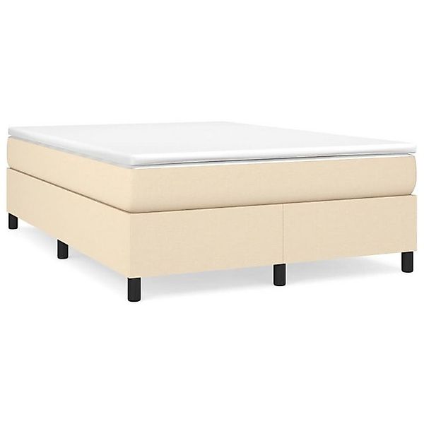 vidaXL Bettgestell, Bettrahmen Creme 140x190 cm Stoff günstig online kaufen