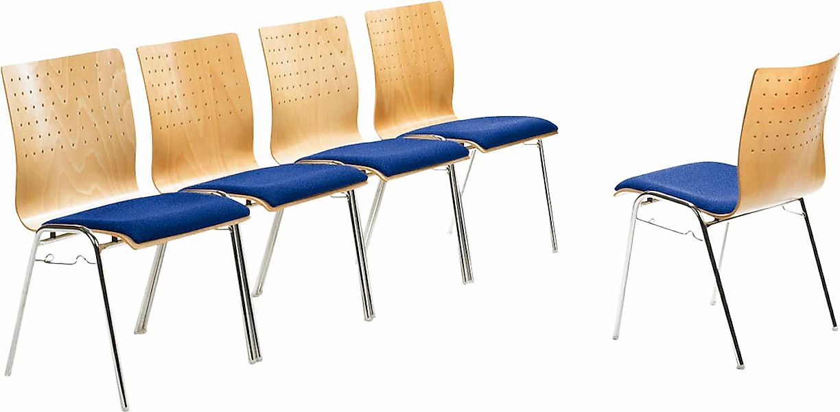 Mayer Sitzmöbel Besucherstuhl "2118" () Stapelstuhl stapelbar bis 10 Stk. günstig online kaufen