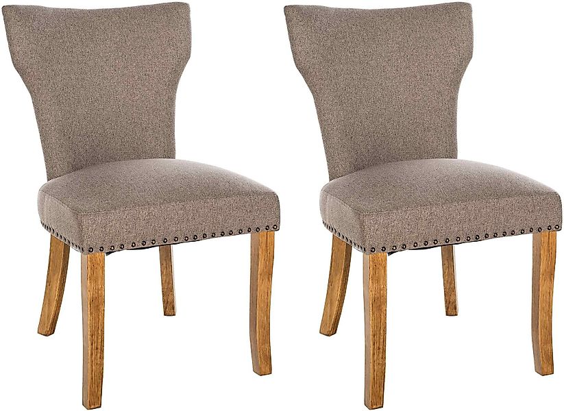CLP Esszimmerstuhl Zadar (2er Set), Stoffbezug günstig online kaufen