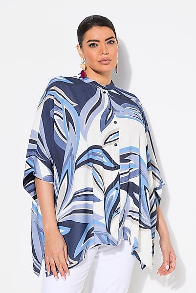 Ulla Popken Hemdbluse Bluse Blätter Oversized günstig online kaufen