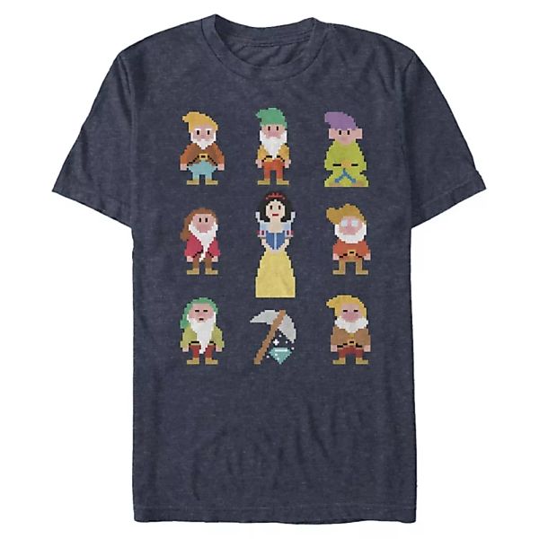 Disney - Schneewittchen - Gruppe Pixel Dwarf - Männer T-Shirt günstig online kaufen