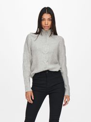 JDY Stehkragenpullover JDYANDREA L/S ZIP CABLE günstig online kaufen