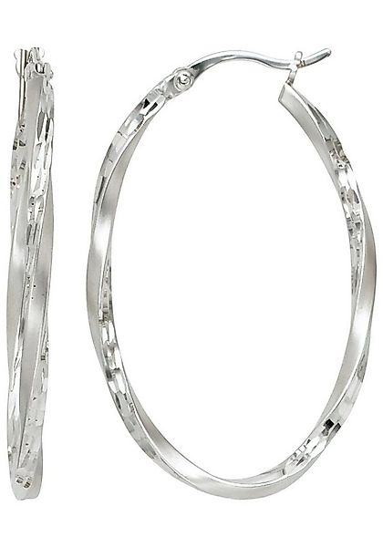 JOBO Paar Creolen, oval 925 Silber günstig online kaufen