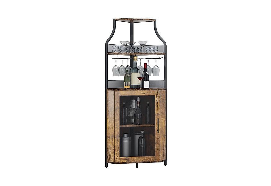 GarveeMore Weinschrank Weinregal Eckschrank Weinständer Barschrank mit Glas günstig online kaufen