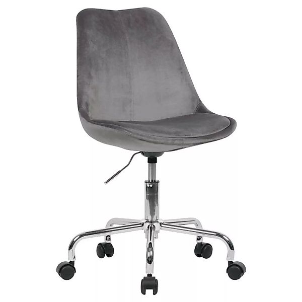 Schreibtischstuhl Grün Samt | Design Drehstuhl mit Lehne | Arbeitsstuhl mit günstig online kaufen