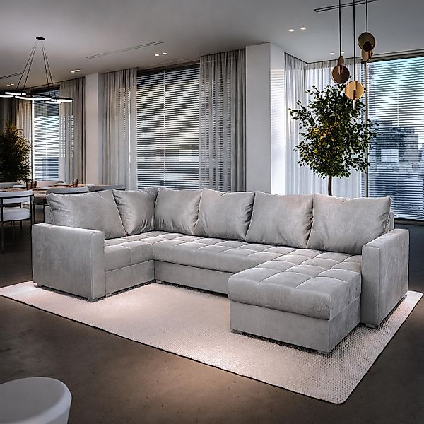 Masseno Ecksofa LORIVO mit Schlaffunktion U-Form, günstig online kaufen