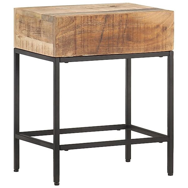 furnicato Beistelltisch 40x30x50 cm Raues Massivholz günstig online kaufen