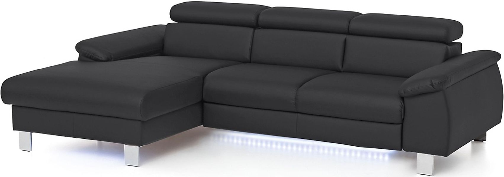 COTTA Ecksofa Komaris, Ecksofa, wahlweise mit RGB-LED-Beleuchtung und Bettf günstig online kaufen