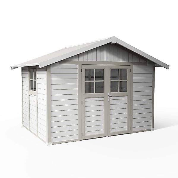 Grosfillex Kunststoff-Gartenhaus Deco H 7.5 Graugrün BxT: 315 cm x 239 cm günstig online kaufen