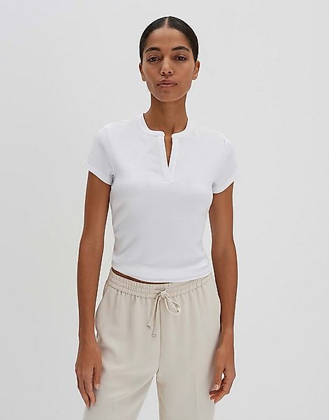 someday Kurzarmshirt Geripptes Shirt KLEOH DETAIL mit V-Ausschnitt günstig online kaufen