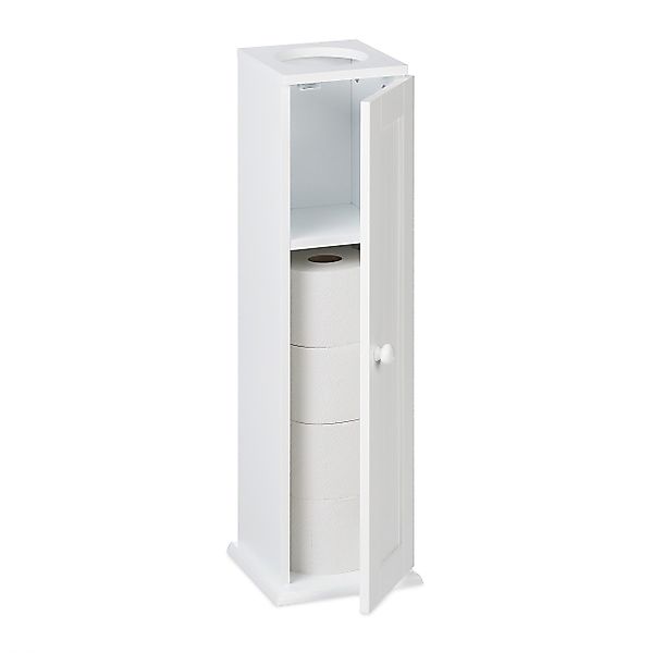 relaxdays Badregal Schmaler Toilettenschrank mit 2 günstig online kaufen