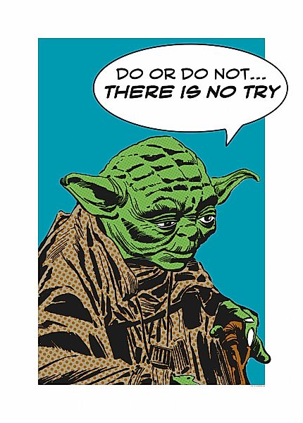 Disney Poster Star Wars Yoda Multicolor 30 x 40 cm 611679 günstig online kaufen