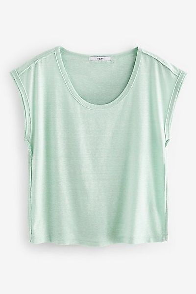 Next T-Shirt Unversäumtes T-Shirt mit U-Ausschnitt (1-tlg) günstig online kaufen