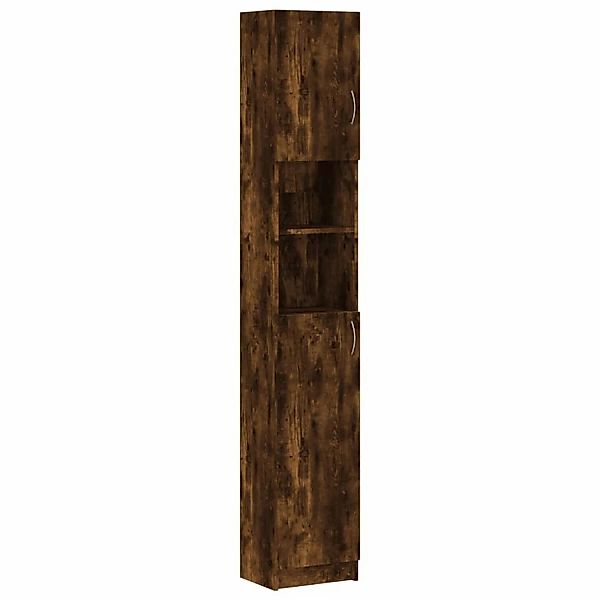 vidaXL Badezimmerschrank Räuchereiche 32x25,5x190 cm Holzwerkstoff günstig online kaufen