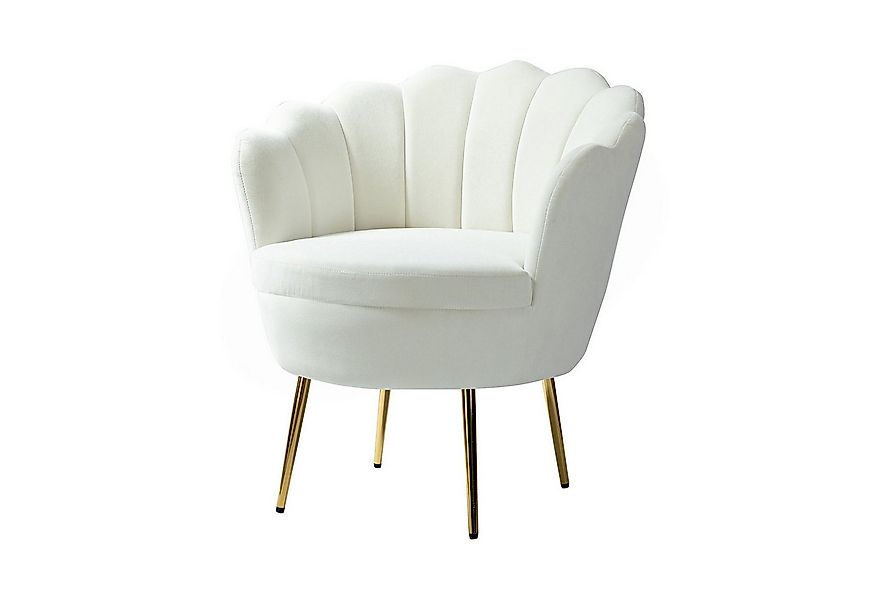 HULALA HOME Loungesessel Armlehnensessel mit Blumenförmiger Rüickenlehne, m günstig online kaufen