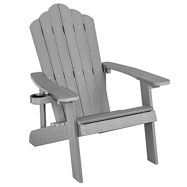 COSTWAY Gartenstuhl Adirondack Stuhl, mit Getränkehalter, günstig online kaufen