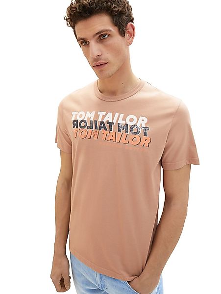 Tom Tailor Herren T-Shirt WORDING LOGO - Regular Fit günstig online kaufen